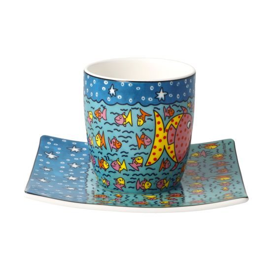 Demitasse Family of Fish 100ml, fine bone china, J. Rizzi, Goebel