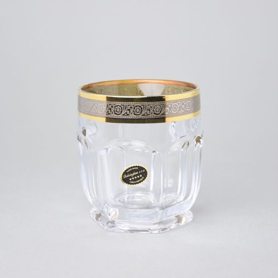 Glass Safari 250 ml - whisky, cognac, 9,4 cm, gold-platinum decor, Balvínglass