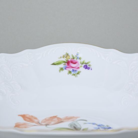 Bowl deep 25 cm, Thun 1794 Carlsbad porcelain, BERNADOTTE Meissen Rose