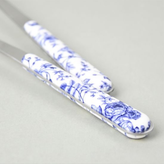 Salad servers 2 pcs., BISTROT China Roses 14039 blue, NEVA