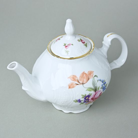 Konvice čajová 1,2 l, Thun 1794, karlovarský porcelán, BERNADOTTE míšeňská růže