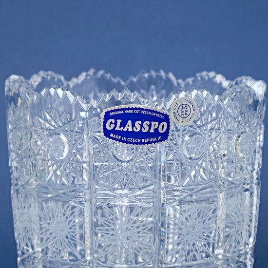 Crystal Hand Cut Vase, 500PK, 180 mm, Crystal BOHEMIA
