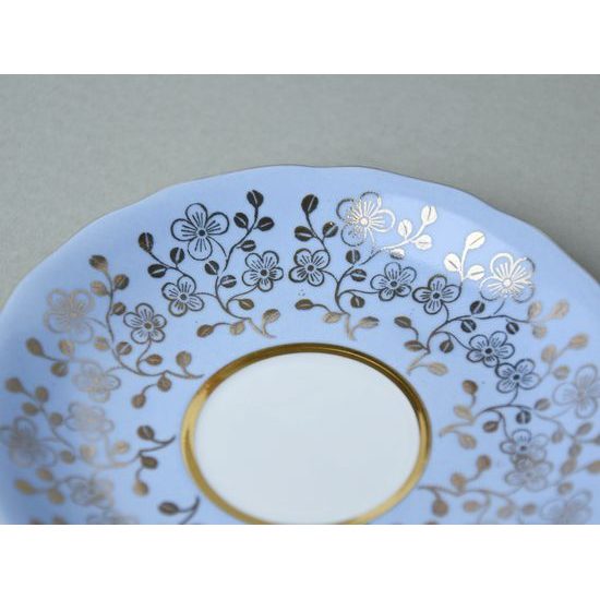 Šálek 80 ml a podšálek mokka Windsor, světle modrá, Leander 1907 Loučky