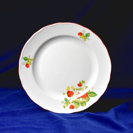 Červená linka: Talíř dezertní 19 cm, jahody, Český porcelán a.s.