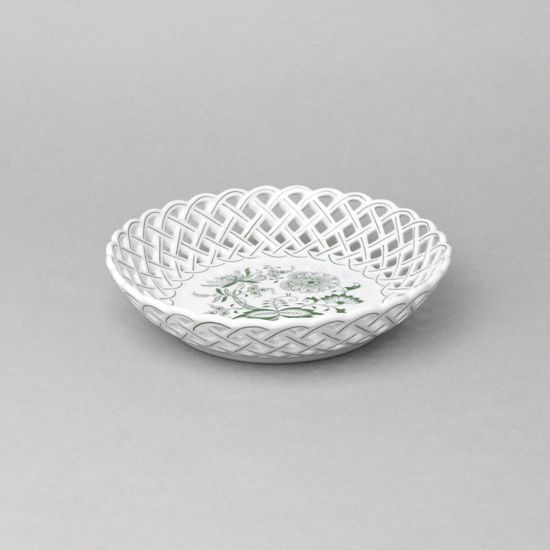 Basket perforated round 18 cm, Original Green Onion pattern