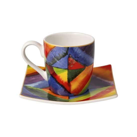 Espresso šálek a podšálek Studie barev 100 ml, jemný kostní porcelán, W. Kandinsky, Goebel
