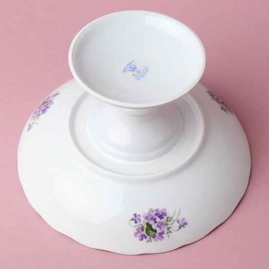 Compot dish on stand 24 cm, Violet, Český porcelán a.s.