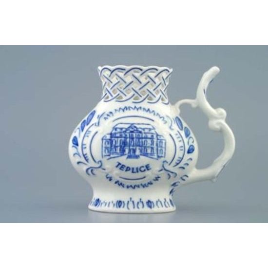 Spa cup perforated Teplice 12 cm, Original Blue Onion Pattern