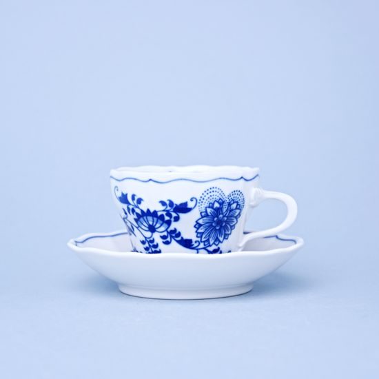 Cup and saucer A/1 + ZA/1, 120 ml / 13 cm (mirror saucer), Original Blue onion pattern