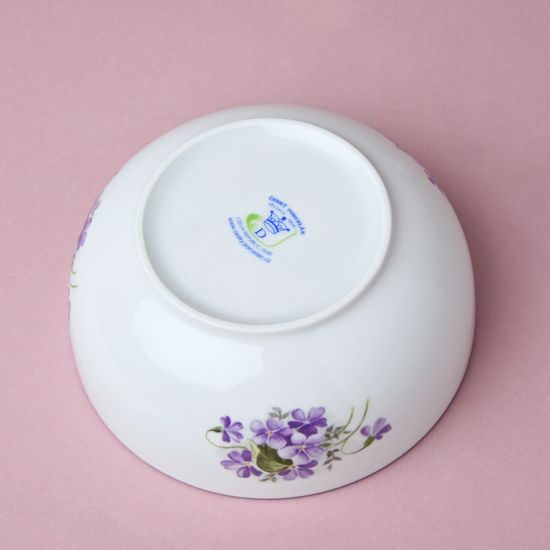 Miska hladká vysoká 13,2 cm, fialky, Český porcelán a.s.