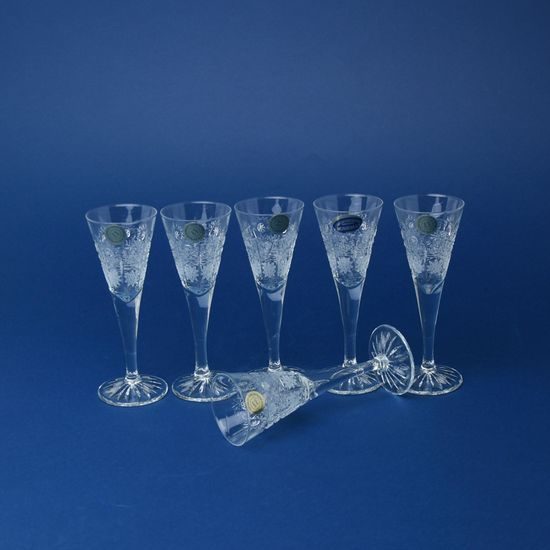 Sada 6 likérek na nožce, brus 500pk, Bohemia Crystal