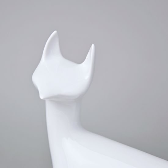 Lišák III, 28 x 6 x 16,5 cm, bílé, Porcelánové figurky Duchcov