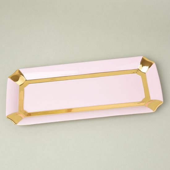 Platter 32 x 15 cm, Empir gold, Rose China Chodov