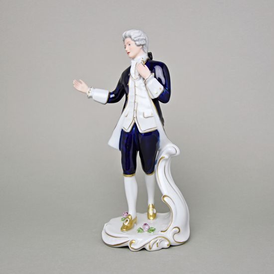 Gentleman Rococo 12 x 7 x 25 cm, Porcelain Figures Duchcov