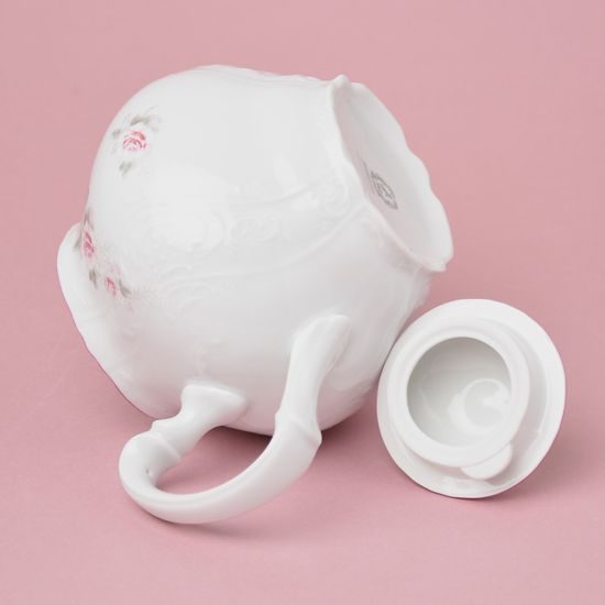 Pink line: Tea pot 1,2 l, Thun 1794 Carlsbad porcelain, BERNADOTTE roses