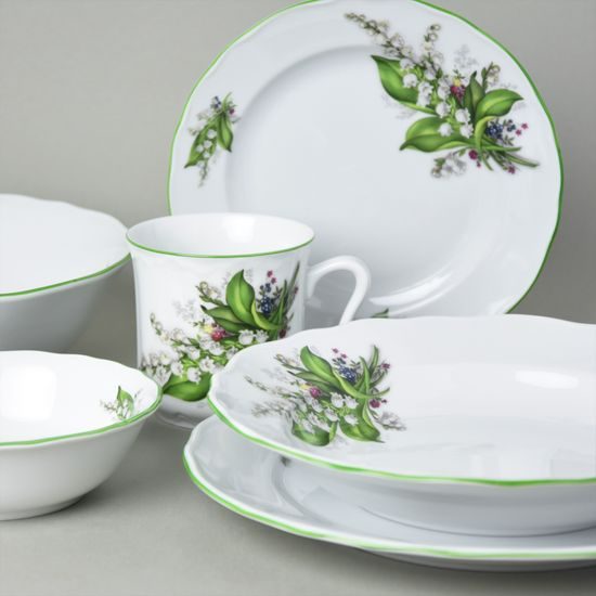 Dining set 31 pcs., Lily-of-the-valley, Cesky porcelan a.s.