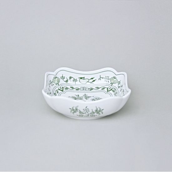Bowl salad square 15 cm, Green Onion Pattern, Cesky porcelan a.s.