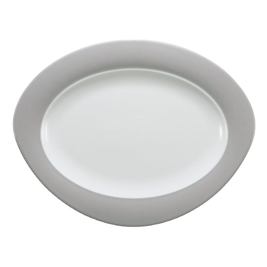 Platter oval 31 cm, Trio 23613 Stone Grey, Seltmann Porcelain