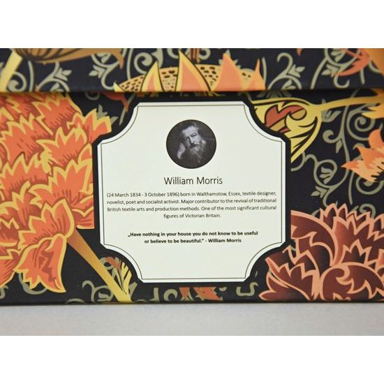 Cup Jumbo 470 ml + saucer 17 cm, William Morris, Cray floral, porcelain Duo Gifts