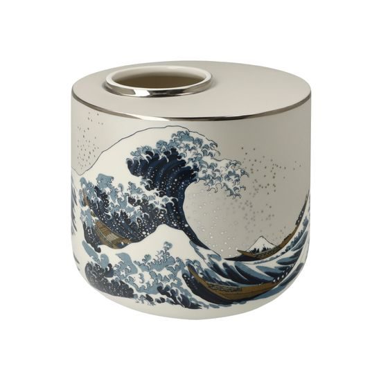 Váza Velká vlna, 16 / 16 / 16 cm, porcelán, K. Hokusai, Goebel