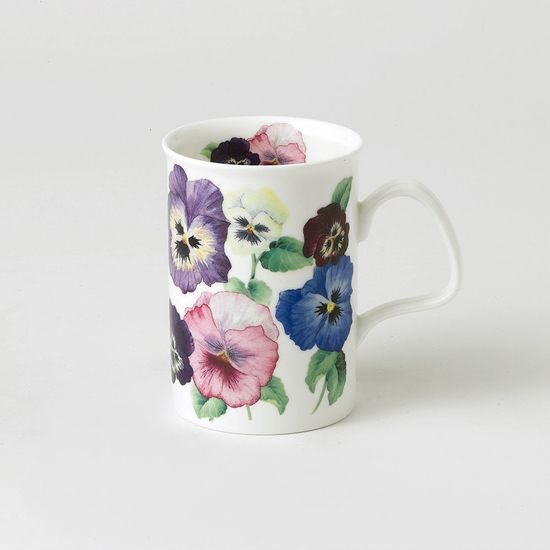 Pansies: Mug lancaster 320 ml, Roy Kirkham fine bone china