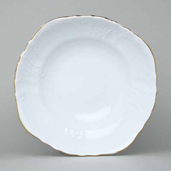 Bowl 23 cm Thun 1794 Carlsbad porcelain, BERNADOTTE gold line