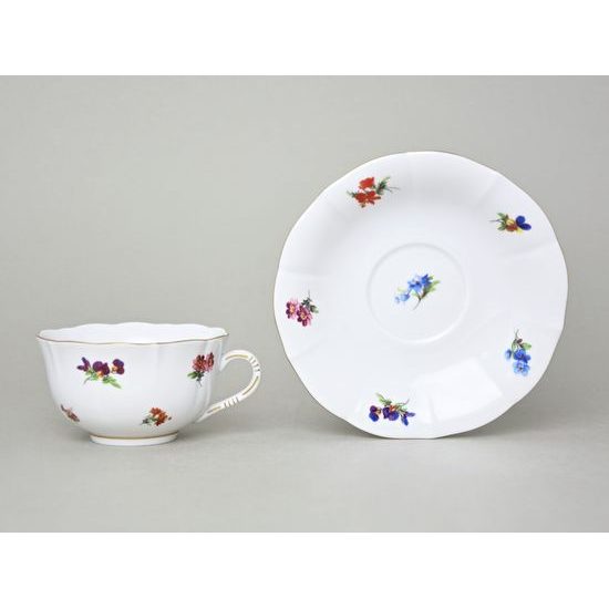 Cup and saucer mirror C/1 plus ZC1 0,20 l / 15,5 cm for tea, Hazenka, Cesky porcelan a.s.