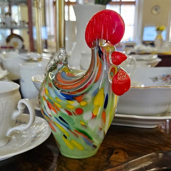 Hen 16 cm weight, GlasStar Bohemia Glass