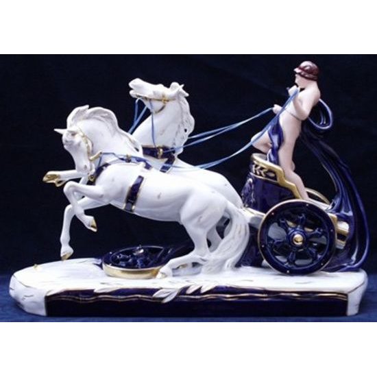 Římská jízda 43 x 17 x 28 cm, Porcelánové figurky Duchcov