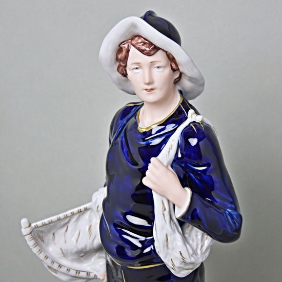 Fisherman 55 x 20 x 18 cm, Isis, Porcelain figures Duchcov