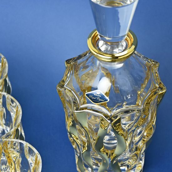 Whisky set 1+6, 750 + 230 ml, Rhapsody + Gold, RoyalCrystal