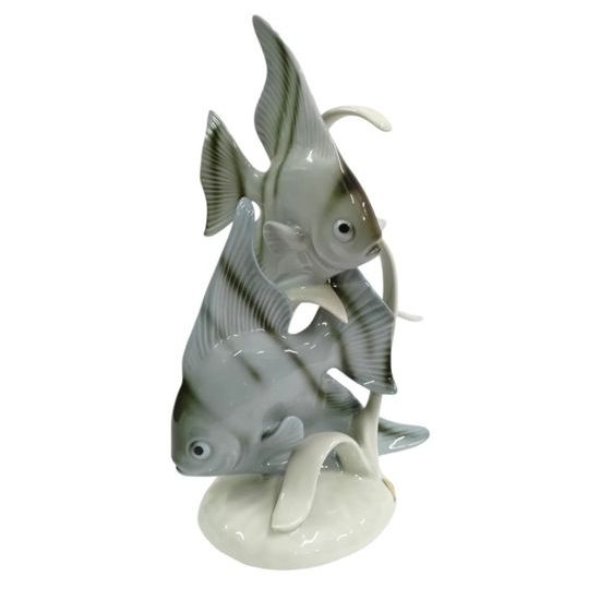RYBY Skaláry 15,5 x 9,5 x 25,5 cm, Luxor, Porcelánové figurky Duchcov