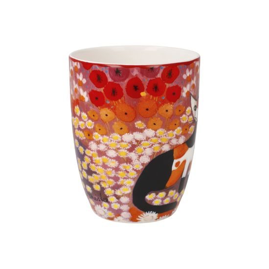 Cup Prato fiorito colorato 400ml, Fine Bone China, Cats Goebel R. Wachtmeister