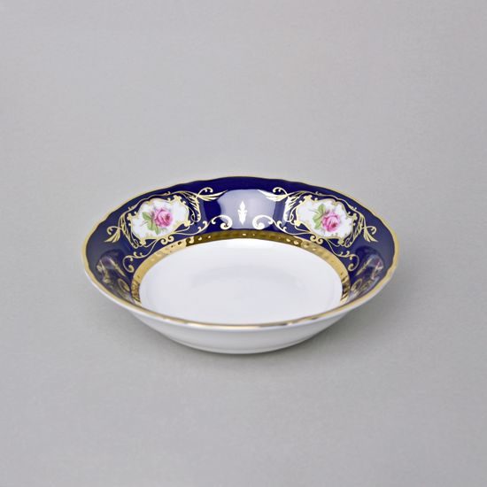 440: Bowl 16 cm, Sonata, cobalt blue + rose, Leander 1907