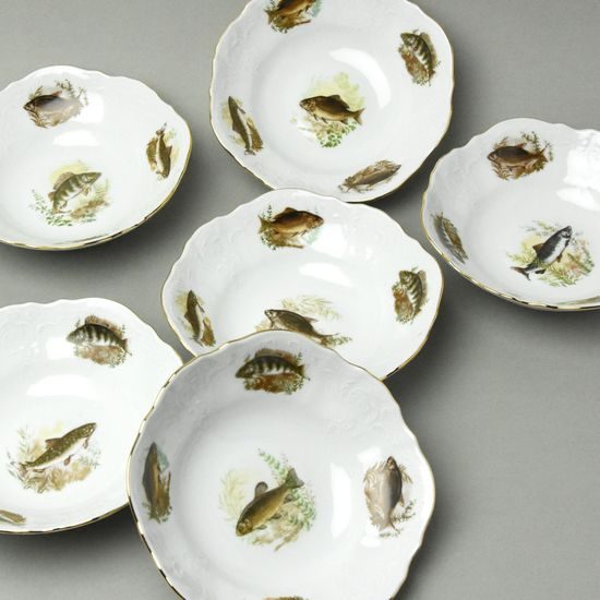 Bowl 19 cm, Thun 1794, karlovarský porcelán, BERNADOTTE fishing