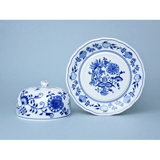 Cheese jar round - complet, Original Blue Onion Pattern