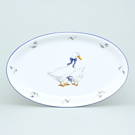 Coups Goose, Dish oval 36 cm, Thun 1794 Carlsbad porcelain