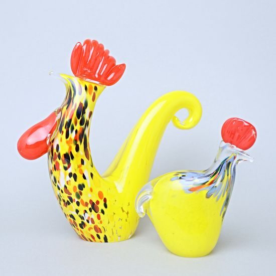 Hen – solid glass, 14 cm, GlasStar Bohemia Glass