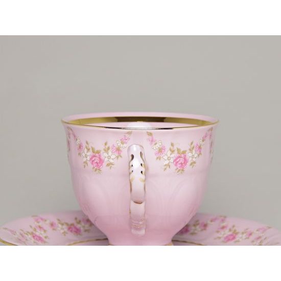 Cup 140 ml coffee + saucer, Sonáta decor 158, Leander Rose China