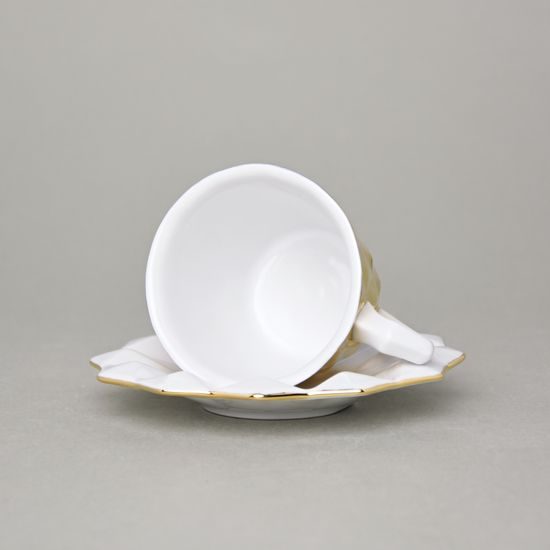 Cup 150 ml and Saucer 14 cm, Diamond Gold, Porcelain Goldfinger