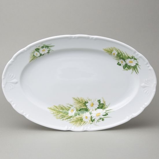 Dish oval 35 cm, Thun 1794, karlovarský porcelán, CONSTANCE 80262 daisy