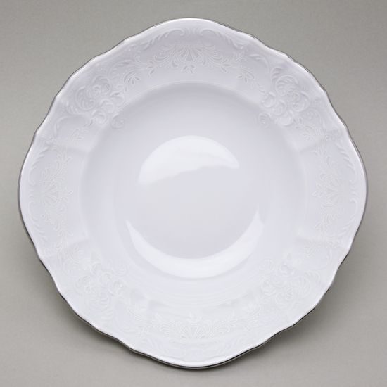 Mísa kompotová 25 cm, Thun 1794, karlovarský porcelán, BERNADOTTE mráz, platinová linka
