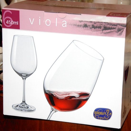 Viola 450 ml, sklenička vodu, víno, 6 ks., Bohemia Crystalex