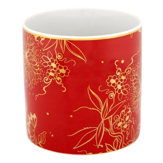 Mug "The Original" 500 ml, Christmas red-gold decor, Meissen porcelain