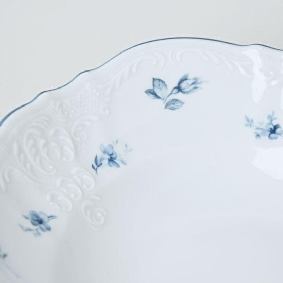 Bowl 23 cm, Thun 1794 Carlsbad porcelain, BERNADOTTE blue flower