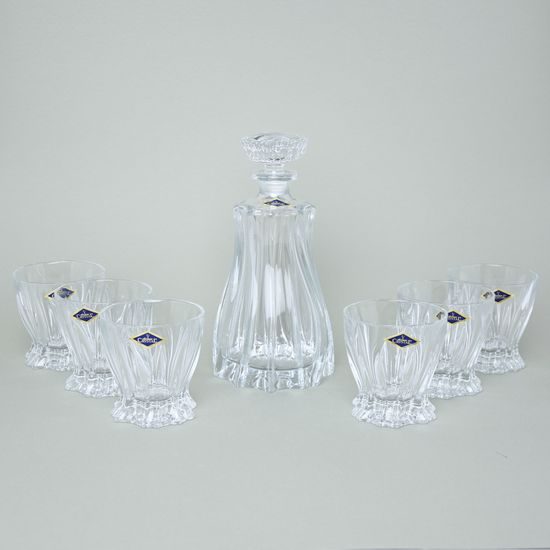 Křišťálový whisky set Plantica 1+6, Aurum Crystal