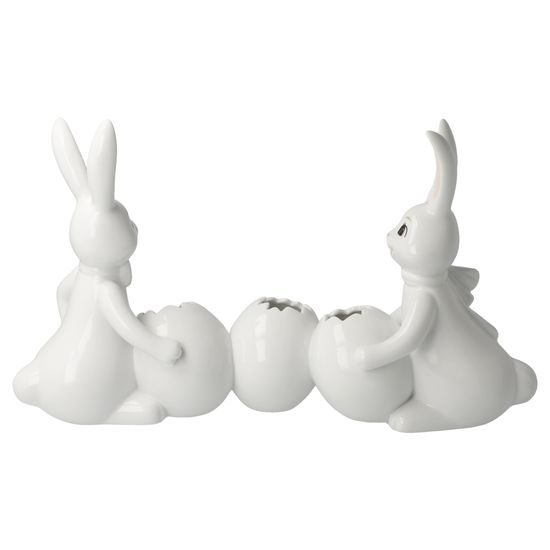 Figurka zajíčků s vázičkou Jarní city 28 / 7,5 / 16 cm, porcelán, Goebel