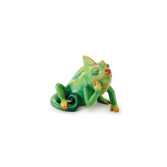 "RAIN FOREST LITTLE DWELLERS" CHAMELEON LIZARD DESIGN SCULPTURED PORCELAIN FIGURINE 14,6 x 11,4 x 10,5 cm, FRANZ porcelain