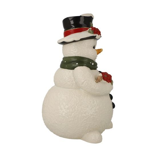 Snowman figurine In the Winter Garden 13.5 / 13.5 / 22cm, stoneware, Goebel