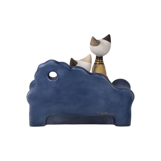 Cats Caterina and Fabio 14 / 6.5 / 11.5cm, biscuit china, Cats Goebel R. Wachtmeister